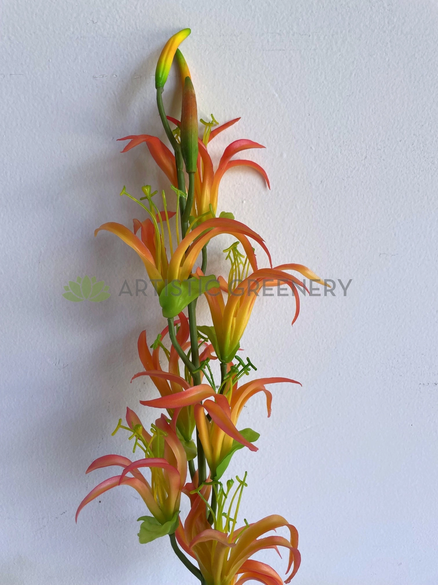 F0390 Orange Tropical Flower Stem 83cm