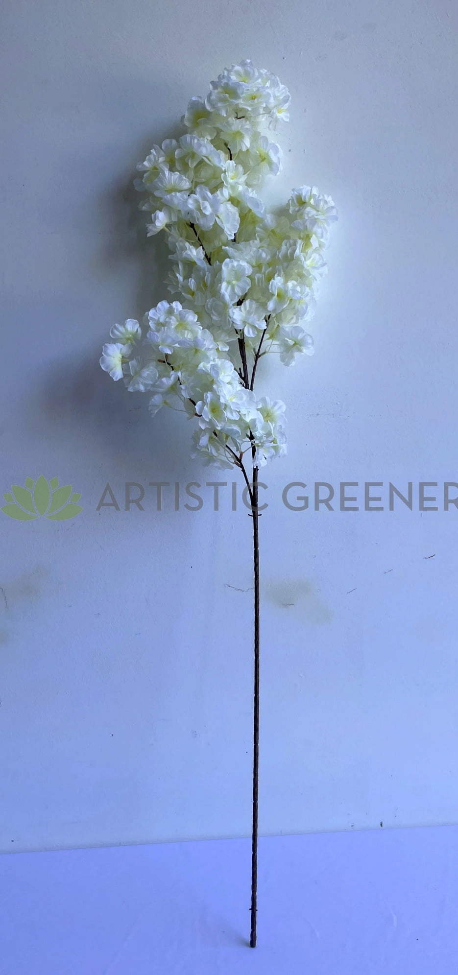 F0393 Cherry Blossom Foliage 100cm Off White