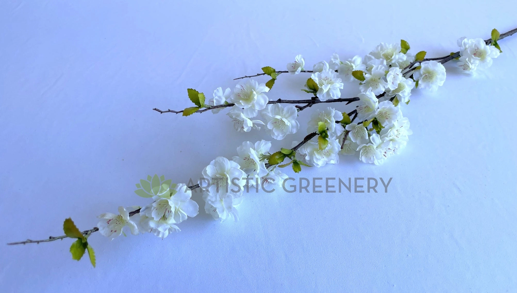 F0394 Cherry Blossom Branch 120cm White