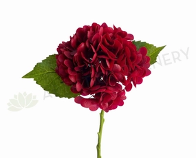 F0395 Hydrangea Stem (Real Touch) 50cm Red outdoor greenery  
