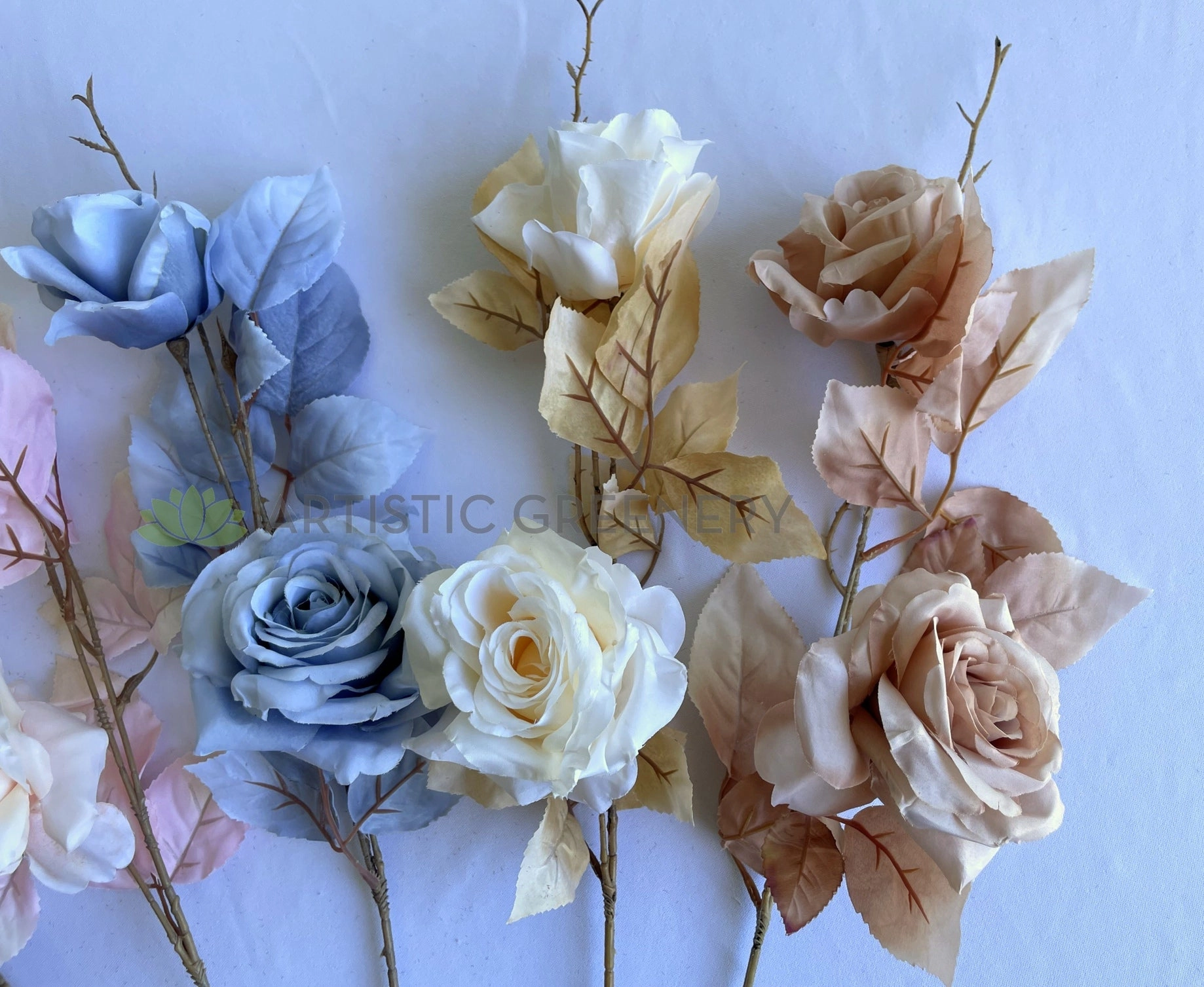 F0399 Boho Style Rose Spray 78cm 6 Colours