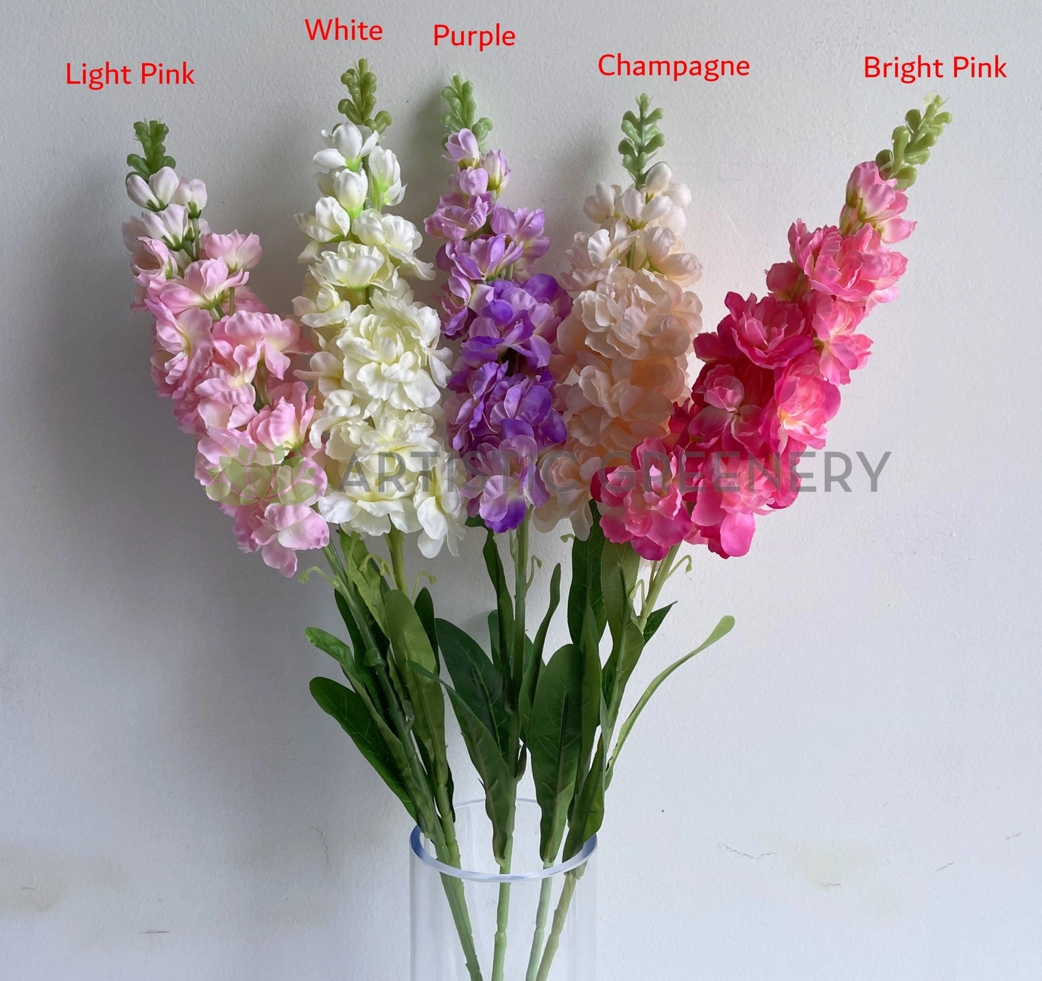 F0402 Delphinium / Stock Flower 85cm 5 Colours