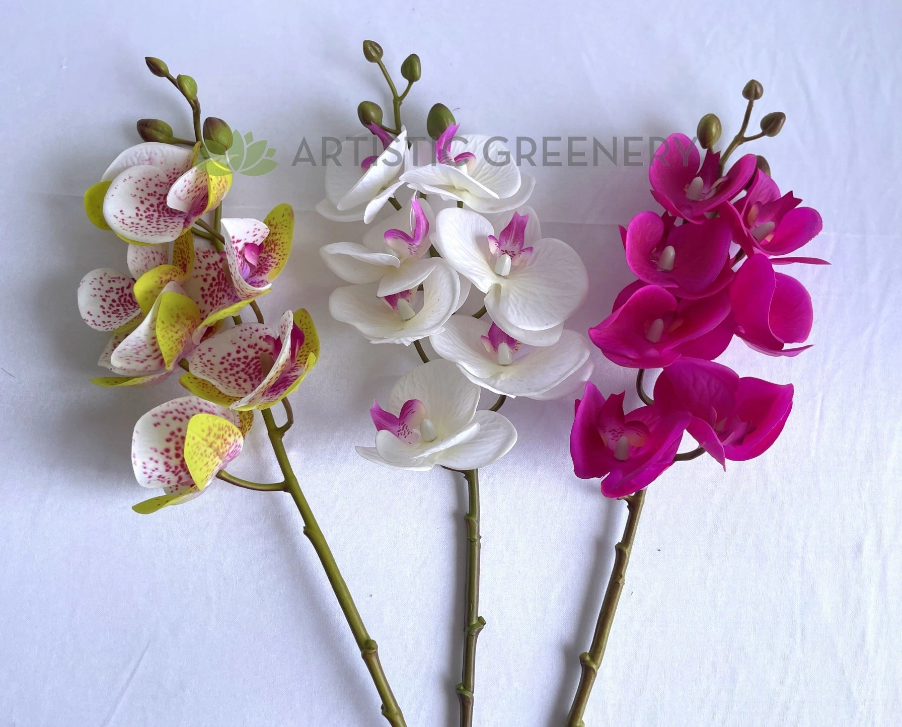 F0411 Phalaenopsis Orchid / Moth Orchid Spray 69cm 3 Colours