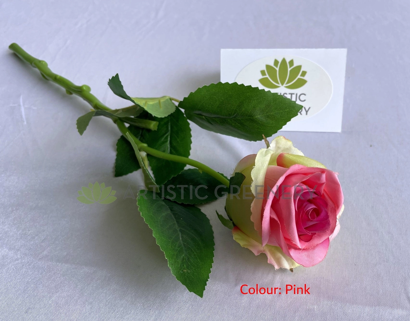 F0417 Single Rose Stem 39cm Blue / Pink / Purple (SPECIAL)