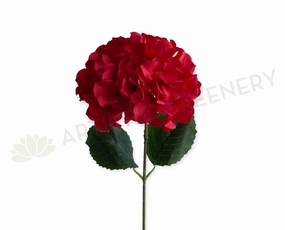 F0424 Hydrangea Single Stem 60cm Red outdoor greenery  