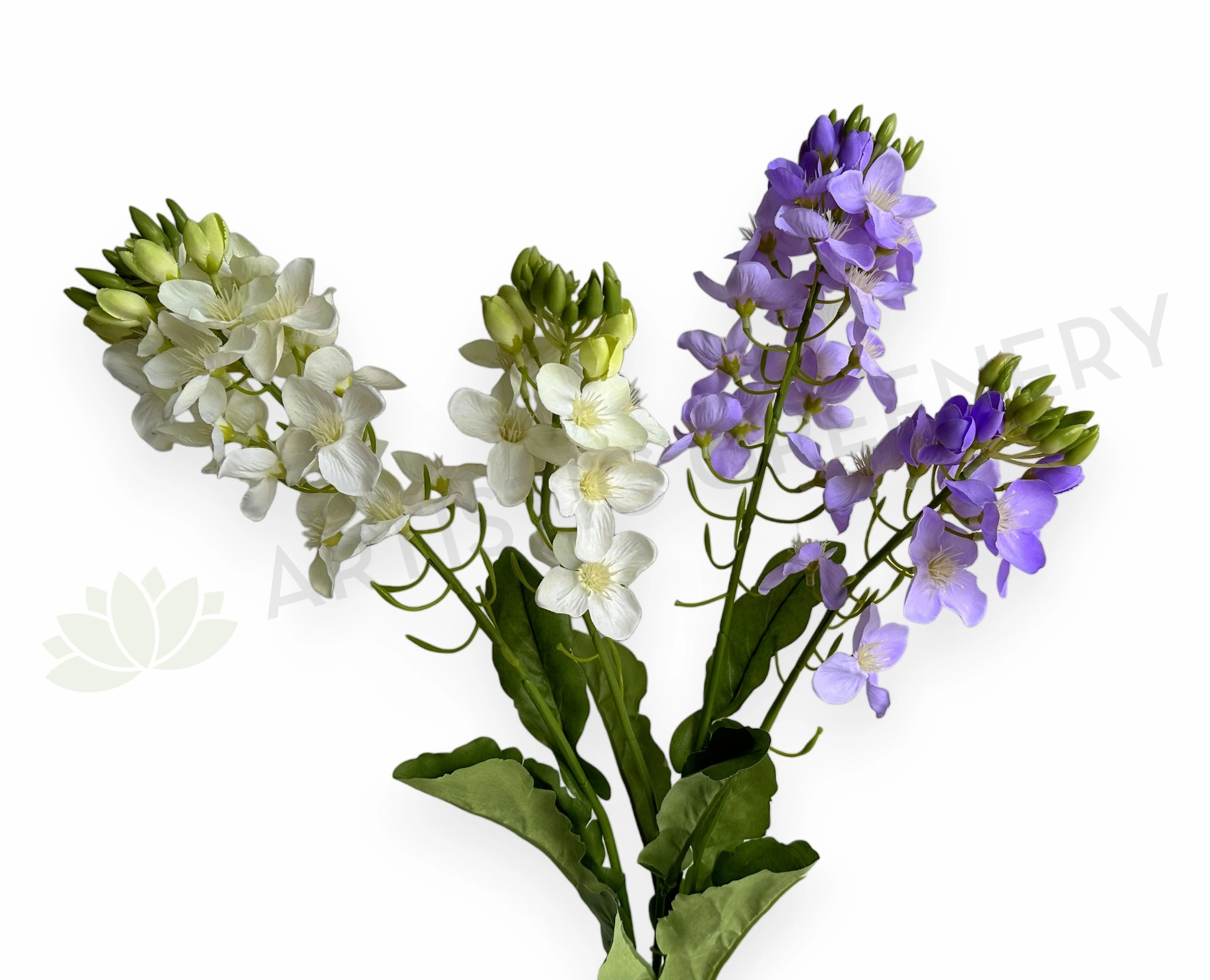 F0431 Freesia Spray 82cm Purple / White outdoor greenery  