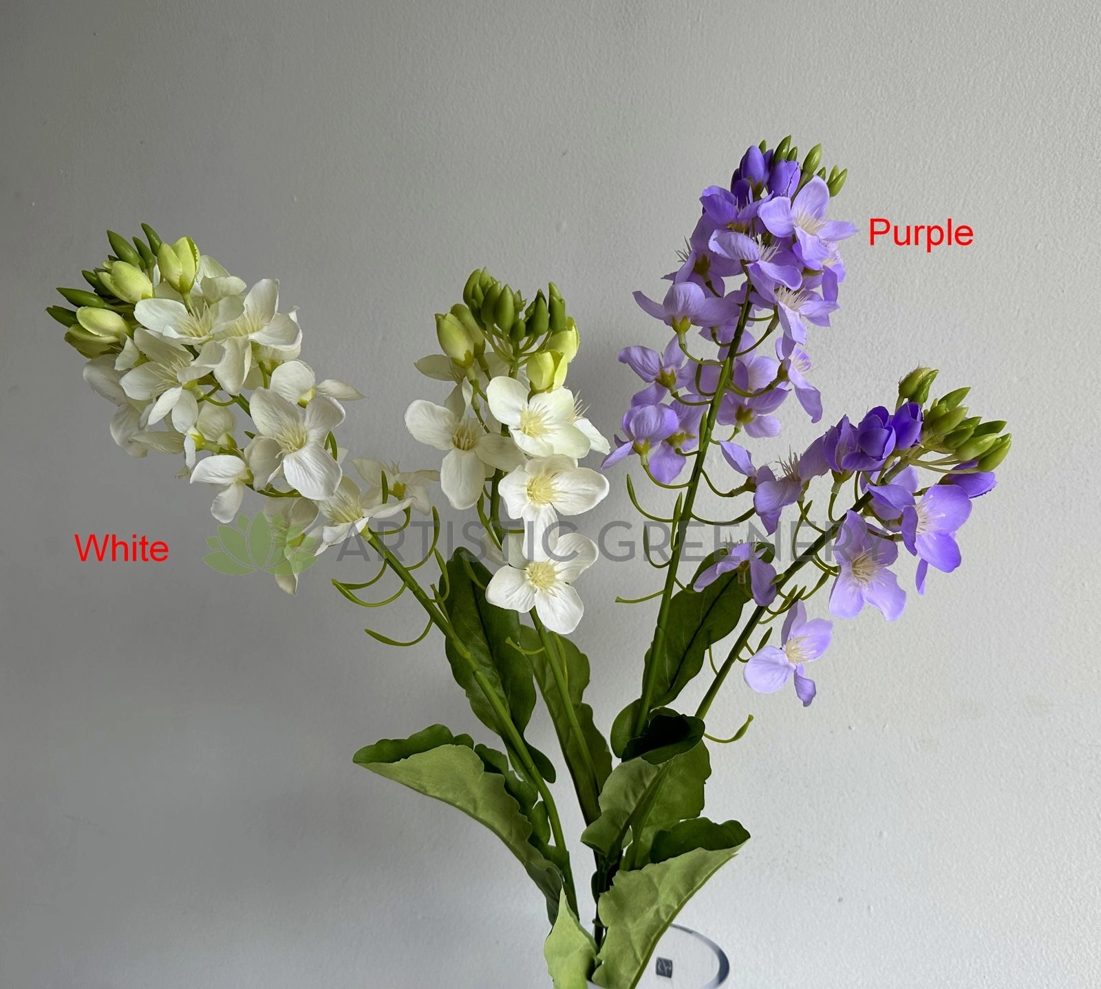 F0431 Freesia Spray 82cm Purple / White