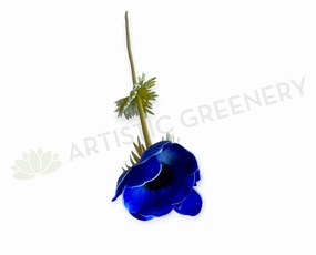 F0446 Anemone Single Stem 50cm Vibrant Blue outdoor greenery  