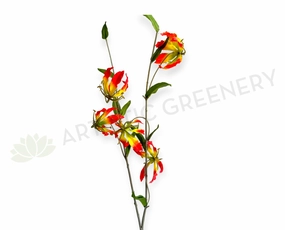 F0454 Gloriosa / Fire Lilies Spray 93cm outdoor greenery  
