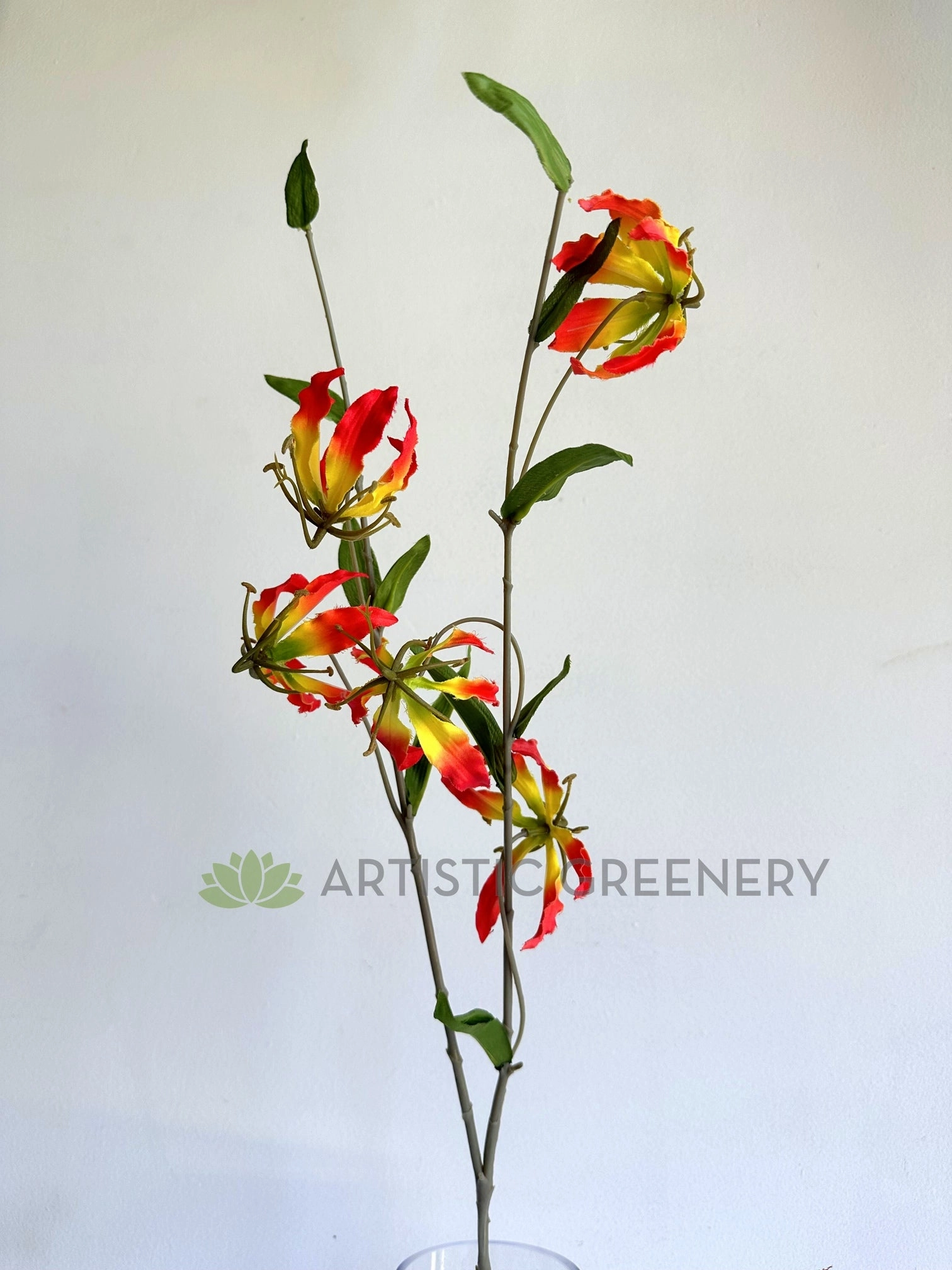 F0454 Gloriosa / Fire Lilies Spray 93cm