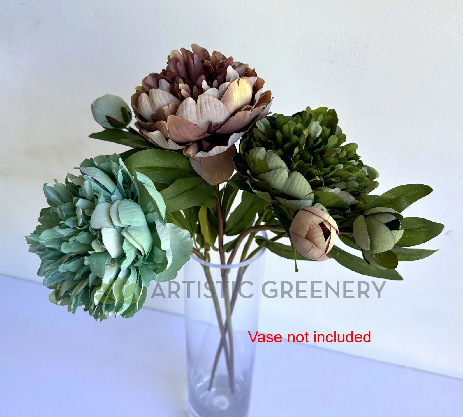 F0459 Rustic Peony Spray 58cm 3 Colours