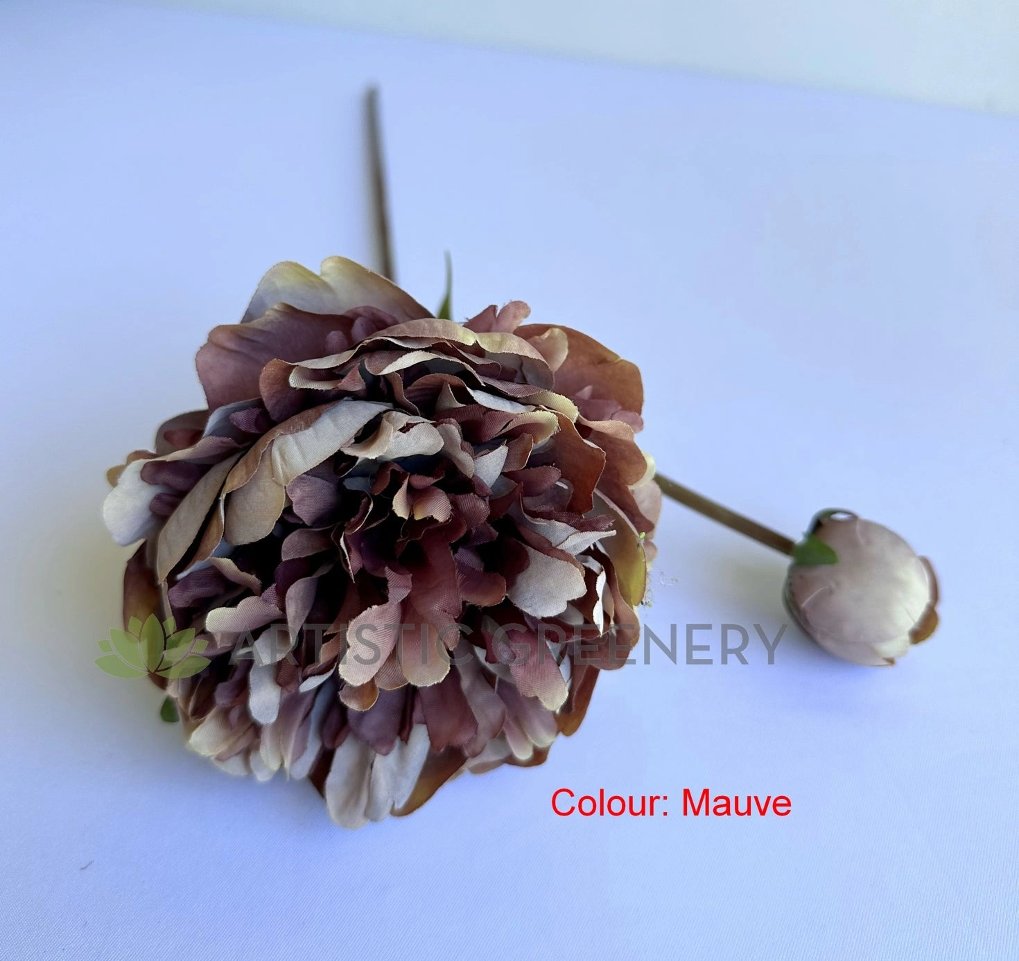 F0459 Rustic Peony Spray 58cm 3 Colours