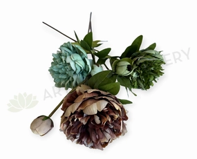 F0459 Rustic Peony Spray 58cm 3 Colours indoor houseplants  