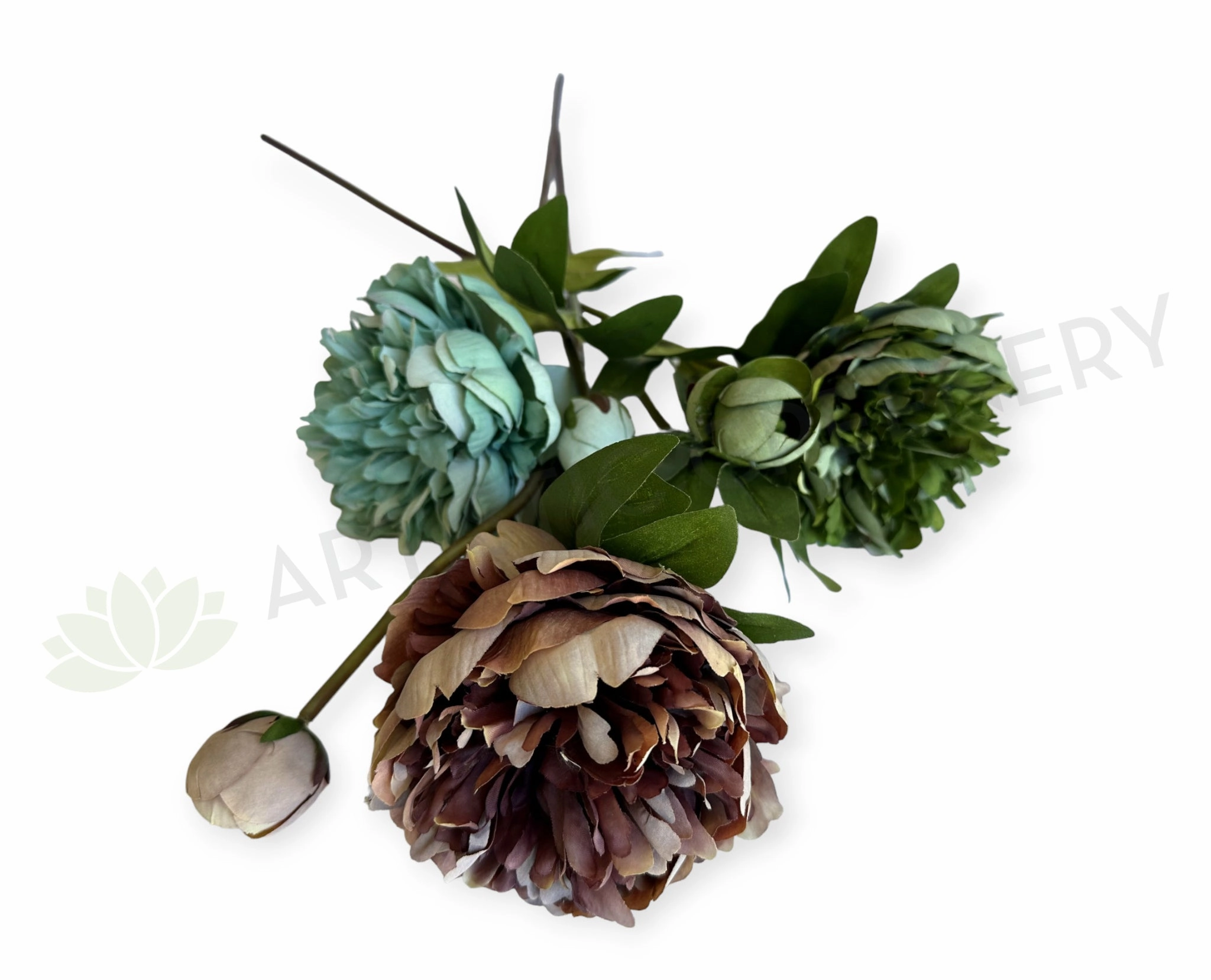 F0459 Rustic Peony Spray 58cm 3 Colours indoor houseplants  