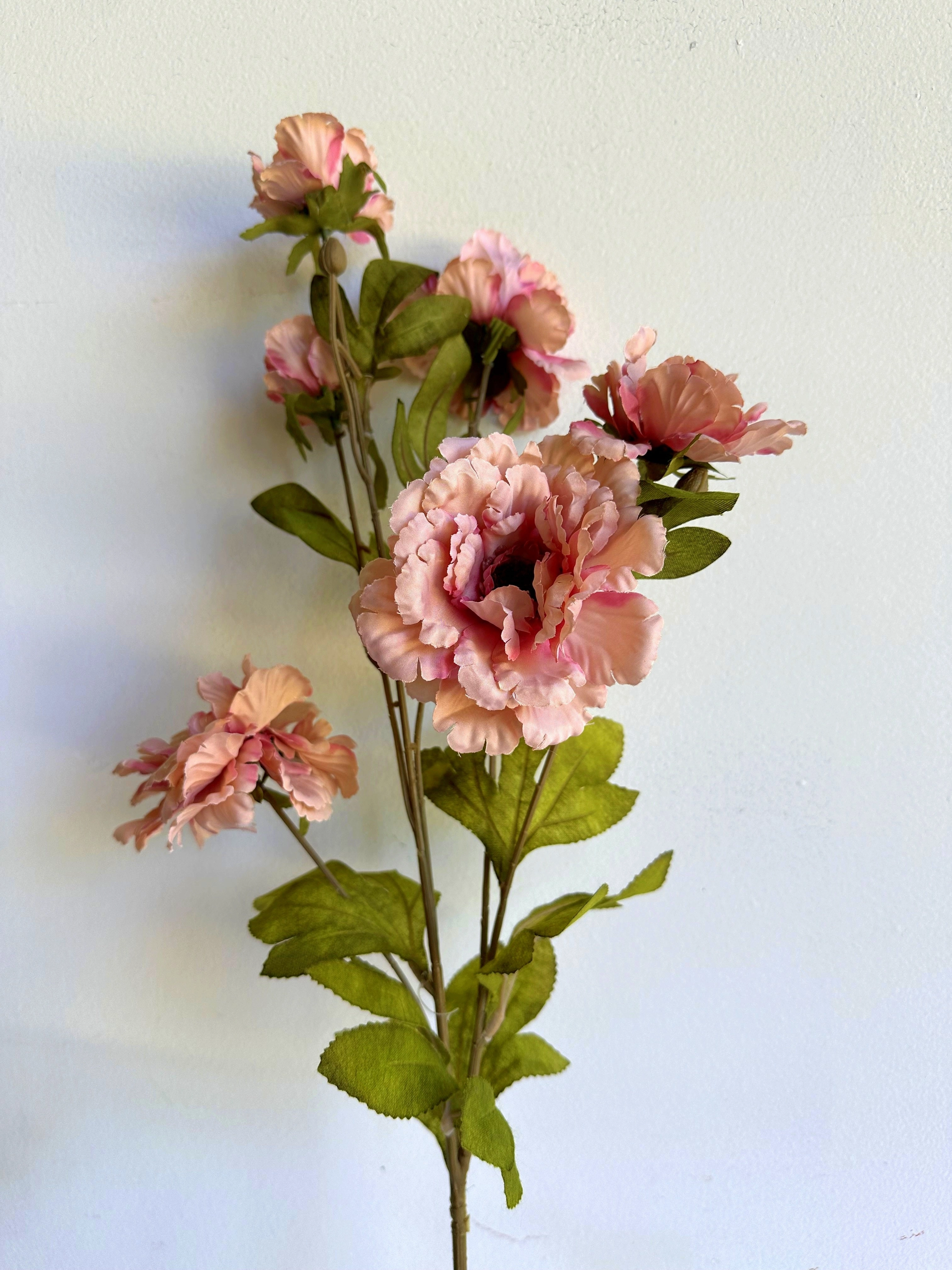 F0460 Pink Peony Spray 83cm