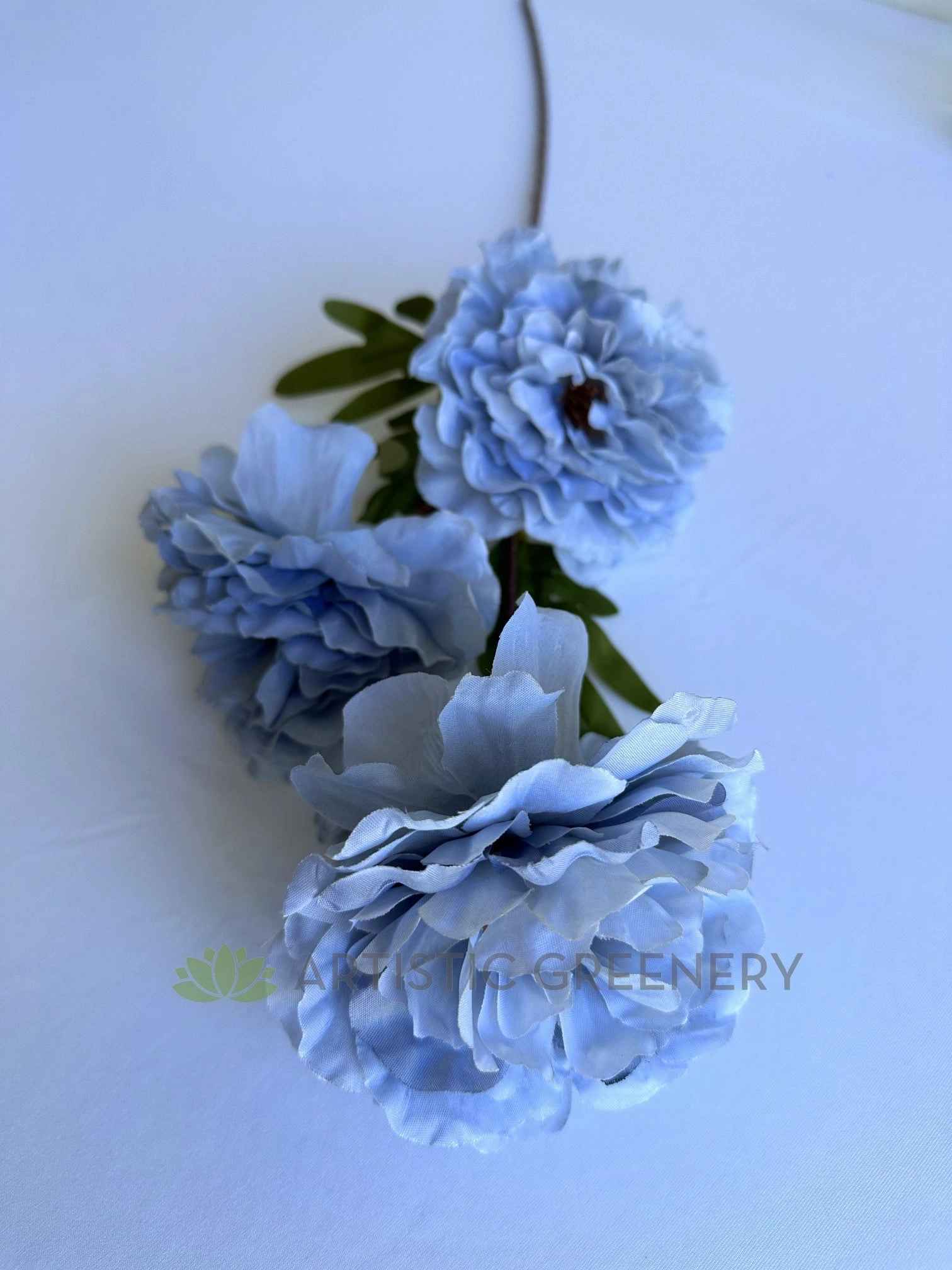 F0463 Rustic Blue Peony 74cm