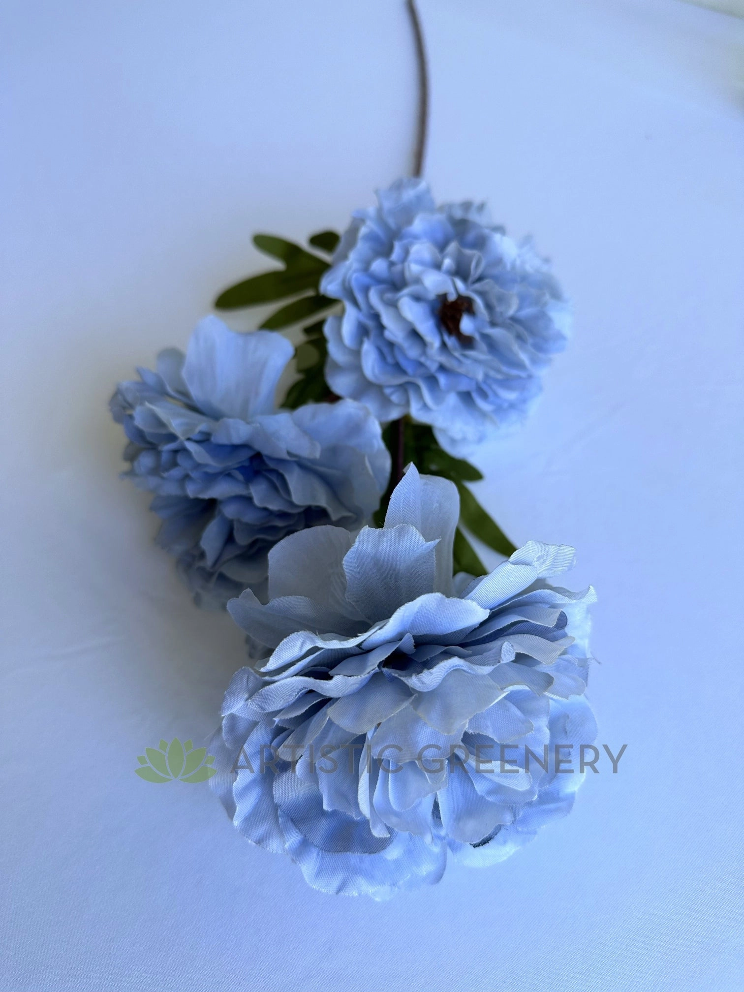 F0463 Rustic Blue Peony 74cm