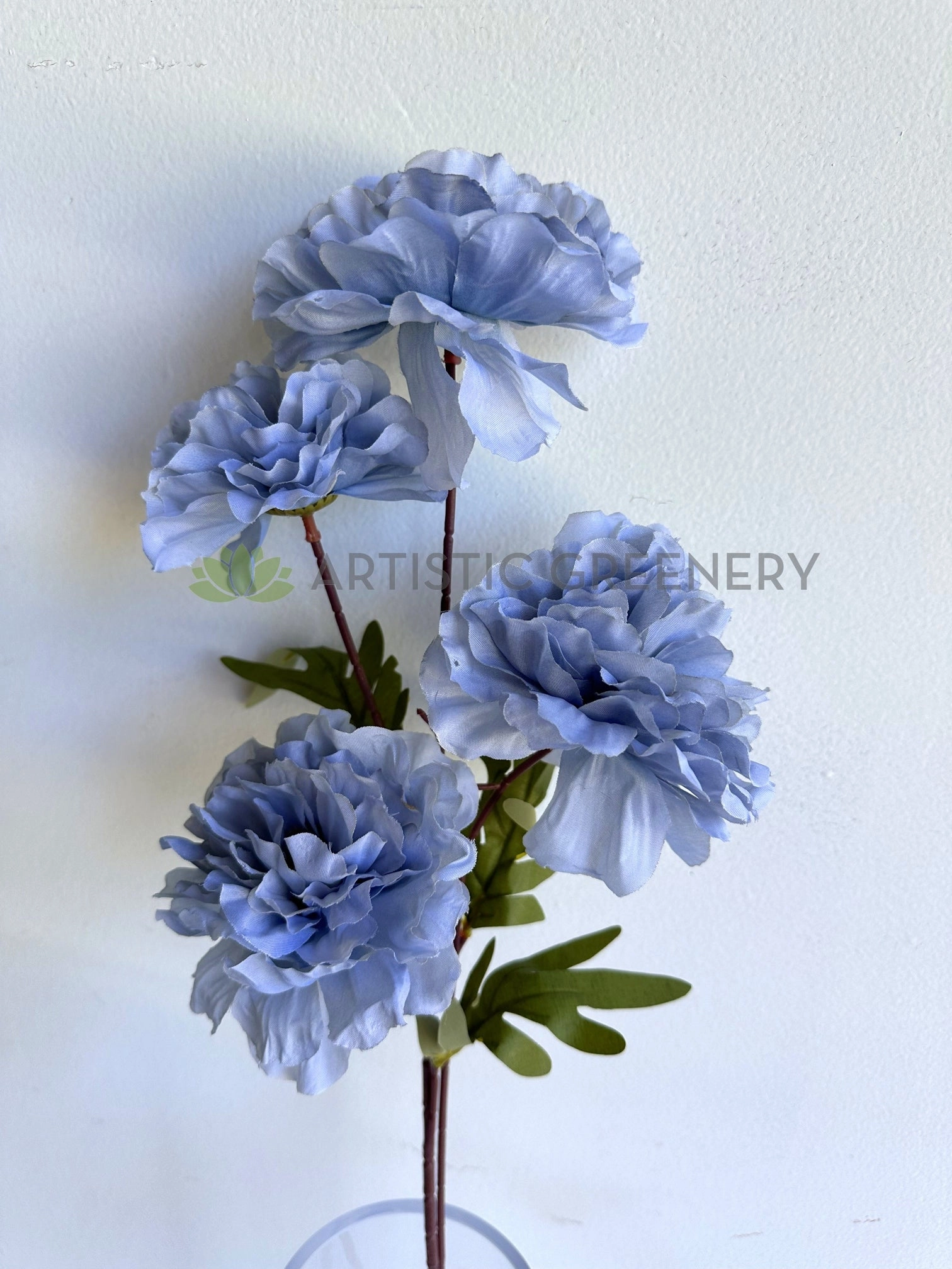 F0463 Rustic Blue Peony 74cm