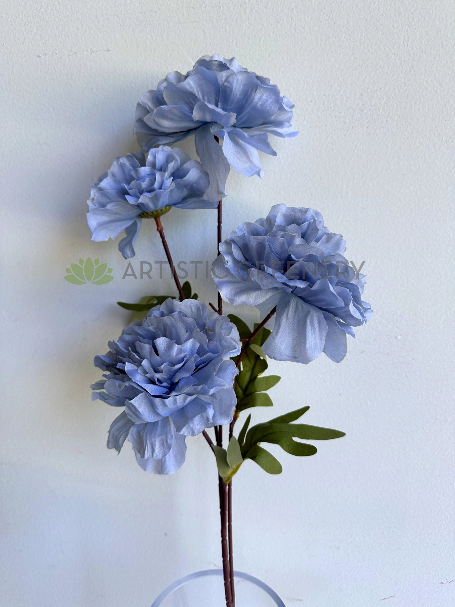 F0463 Rustic Blue Peony 74cm