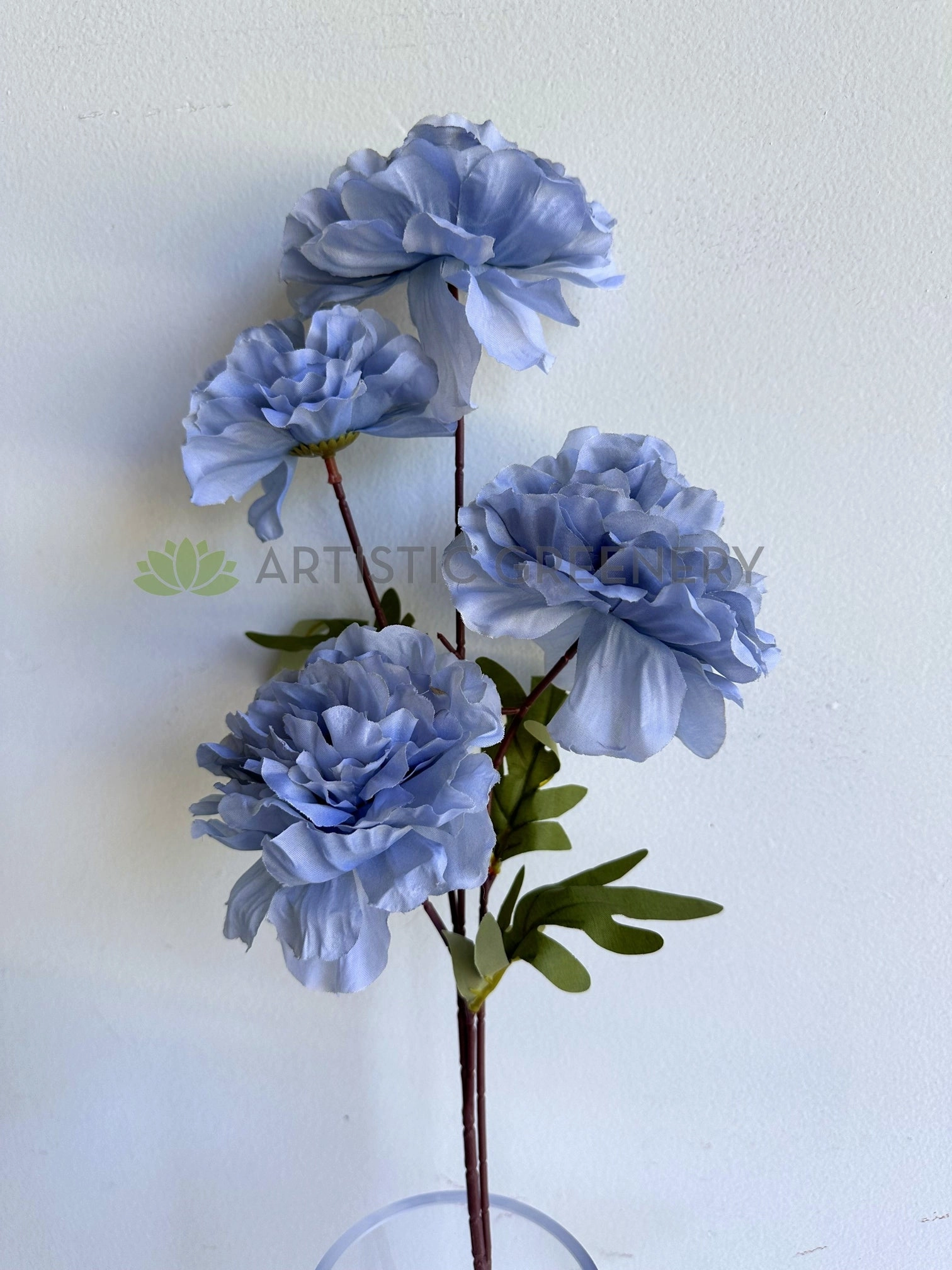 F0463 Rustic Blue Peony 74cm