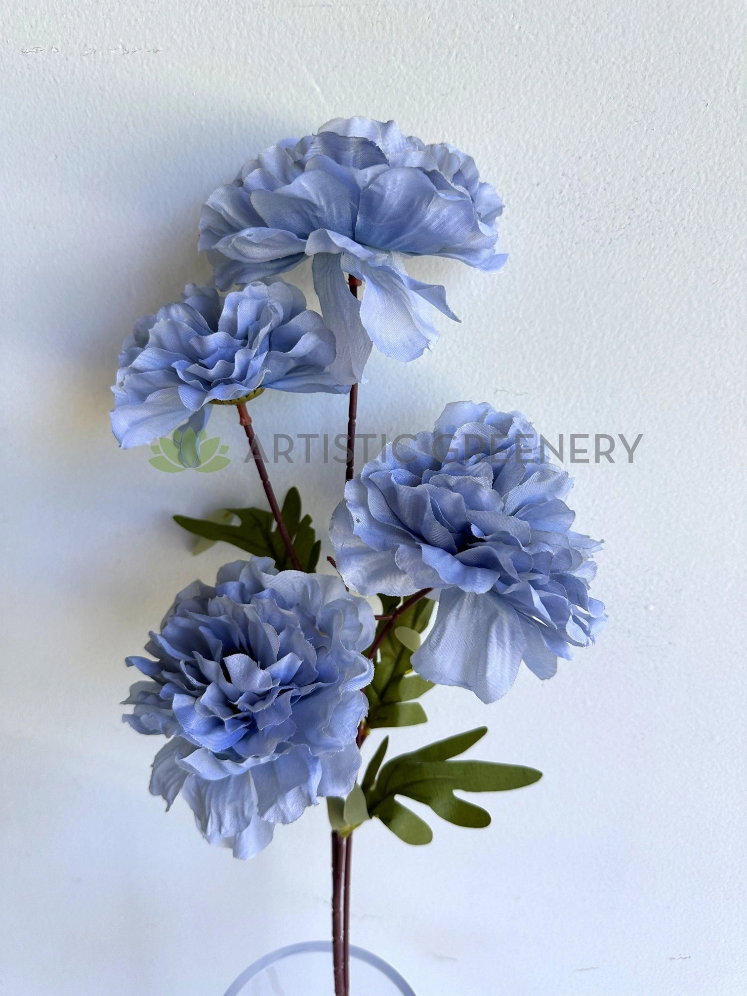 F0463 Rustic Blue Peony 74cm