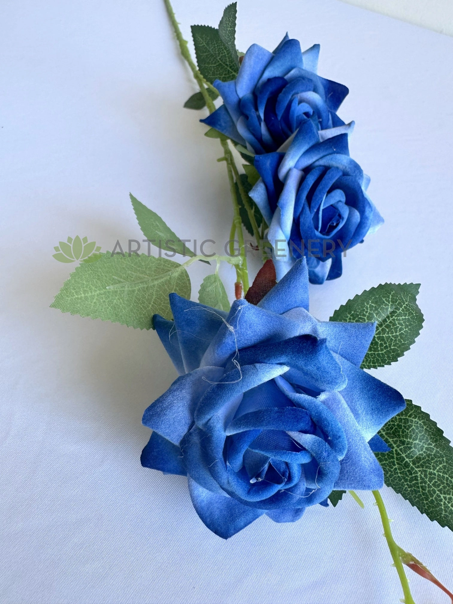 F0470 Blue Rose Spray 74cm
