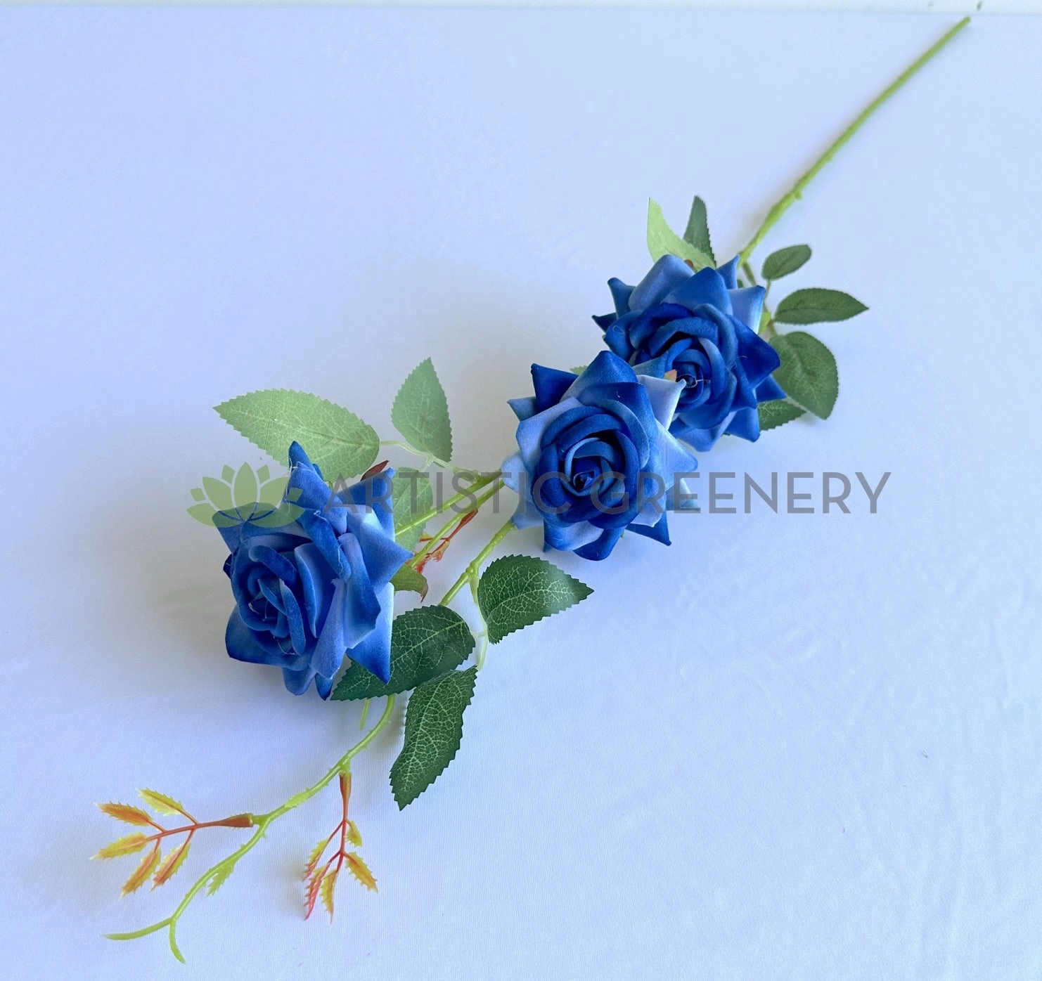 F0470 Blue Rose Spray 74cm