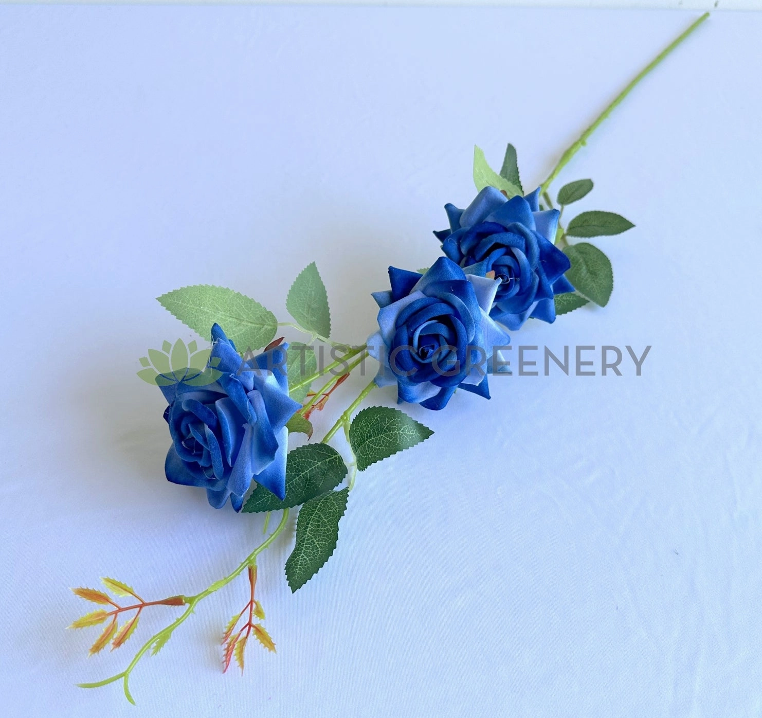 F0470 Blue Rose Spray 74cm