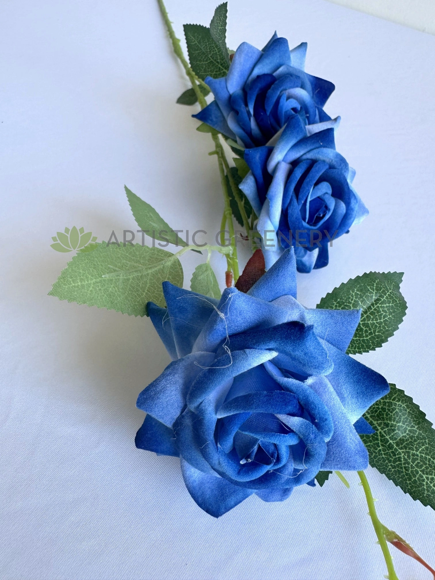 F0470 Blue Rose Spray 74cm