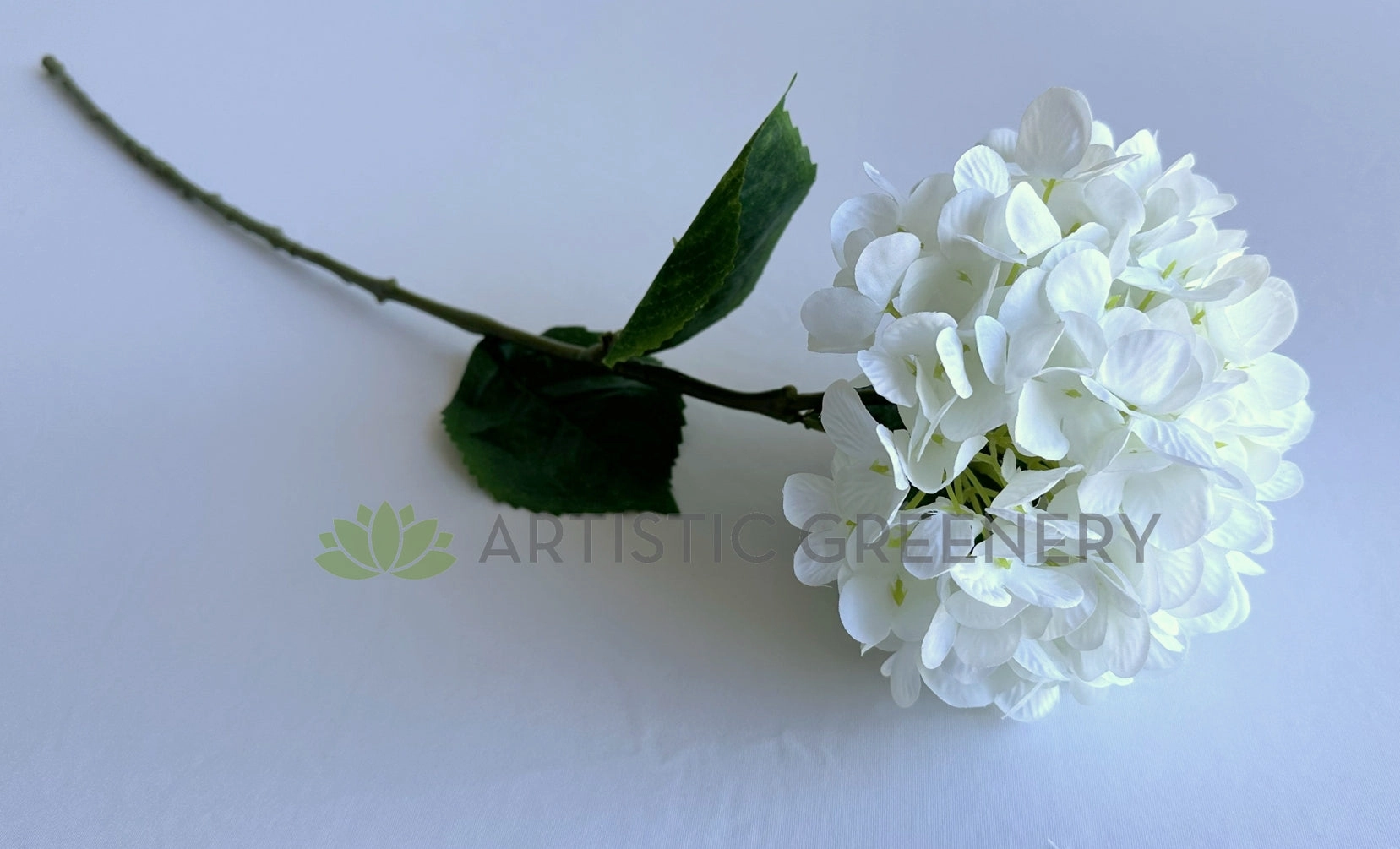 F0472 Hydrangea Single Stem 67cm (17cm Dia) White