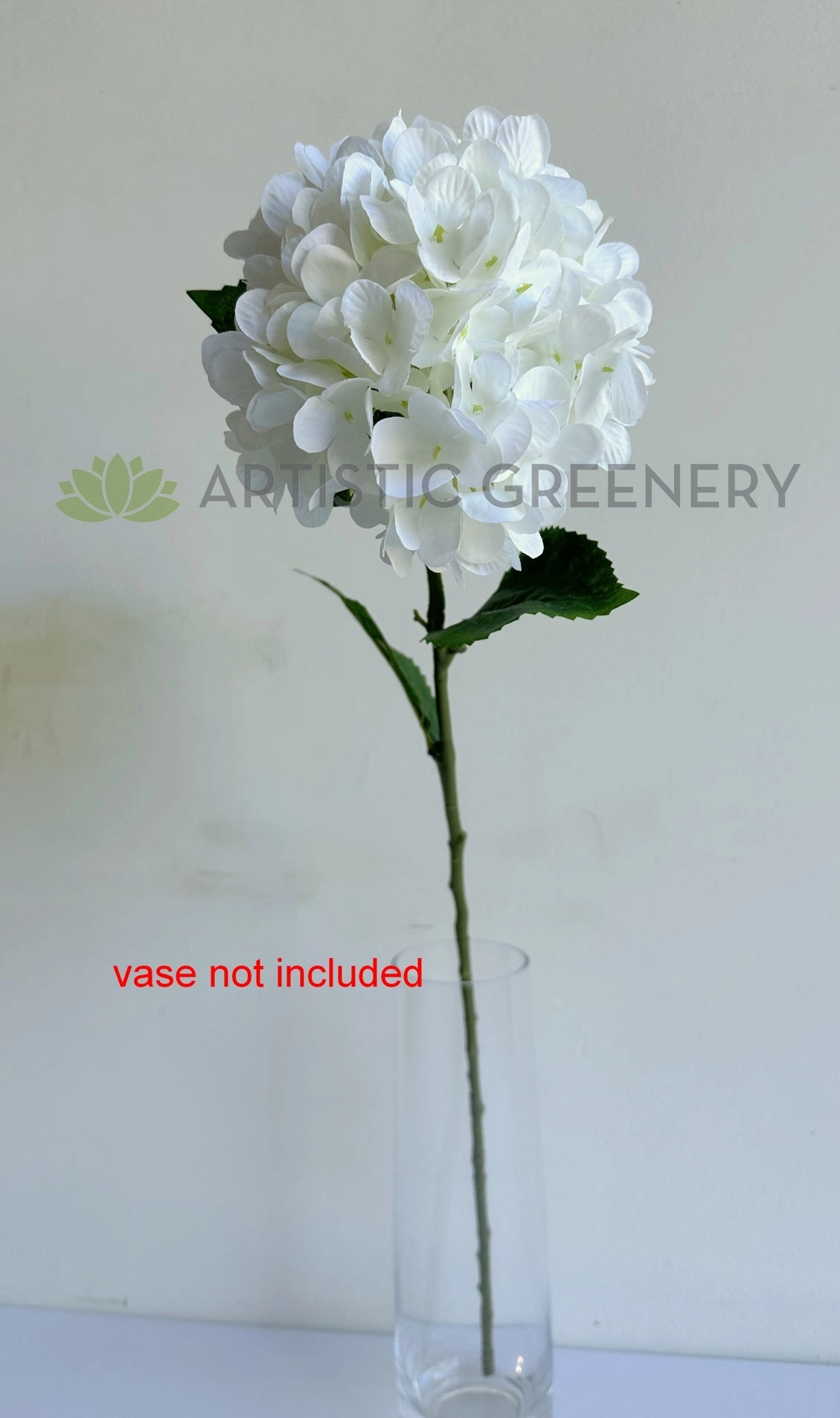 F0472 Hydrangea Single Stem 67cm (17cm Dia) White