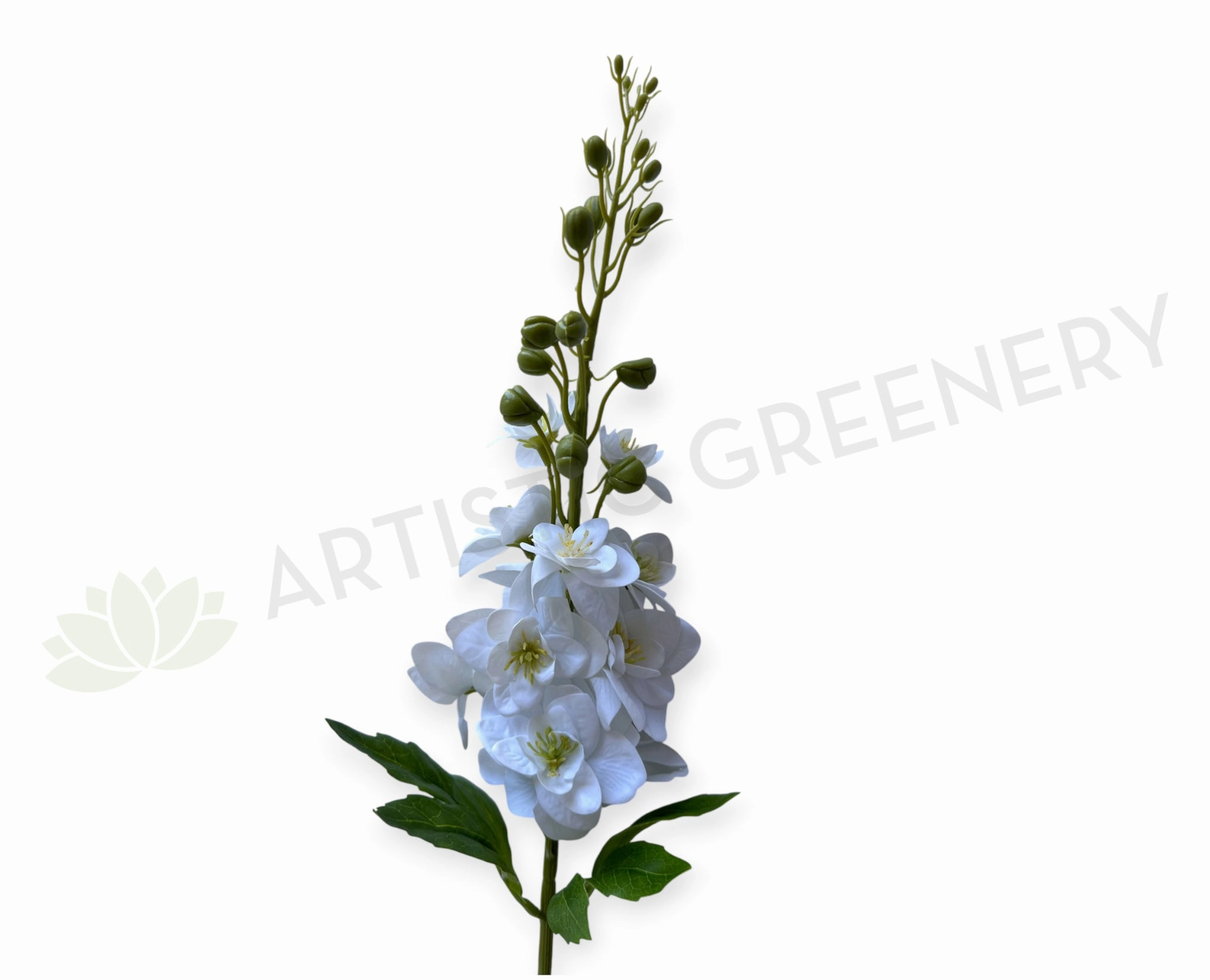 F0486 Delphinium / Stock Flower 66cm White (Real Touch Quality) outdoor greenery  