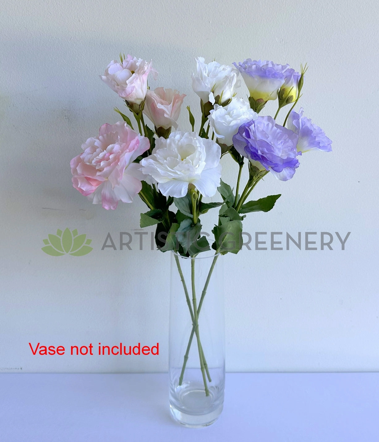 F0487 Lisianthus Spray 53cm Light Pink / White / Light Purple
