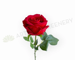 F0489 Velvet Rose Stem 45cm Red indoor houseplants  