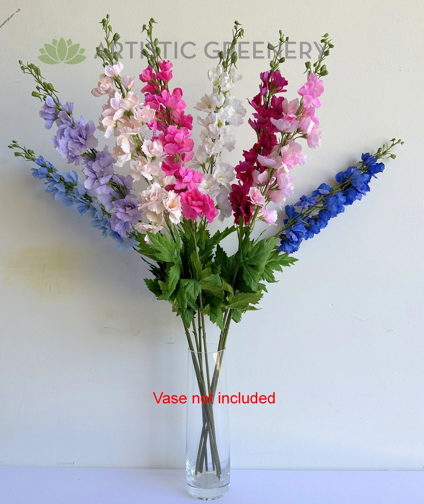 F0490 Delphinium / Stock Flower 89cm Latex 8 Colours