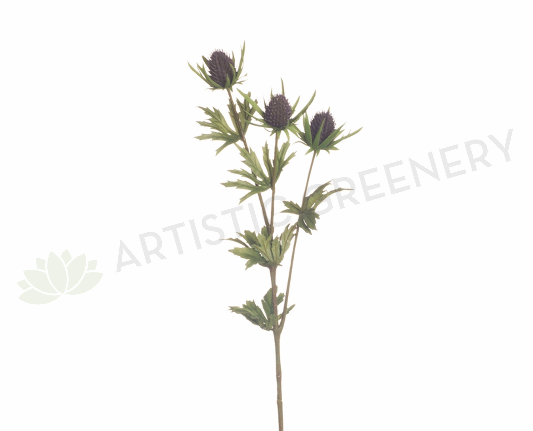 F-RT-5782PU Thistle Spray 67cm Purple outdoor greenery  
