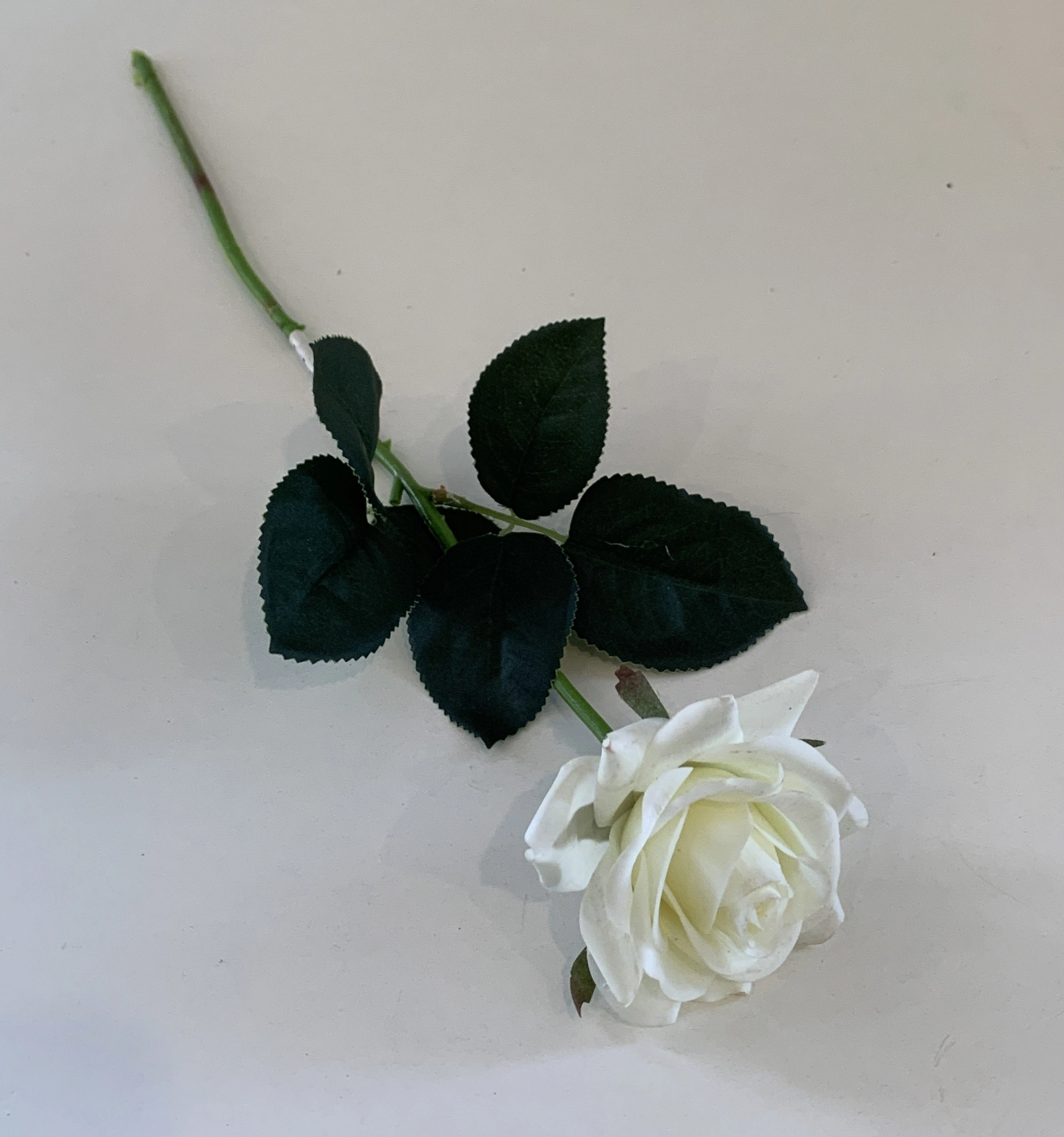 F-SP0107 Real Touch Quality Single Rose Stem 42cm Blue / White / Red