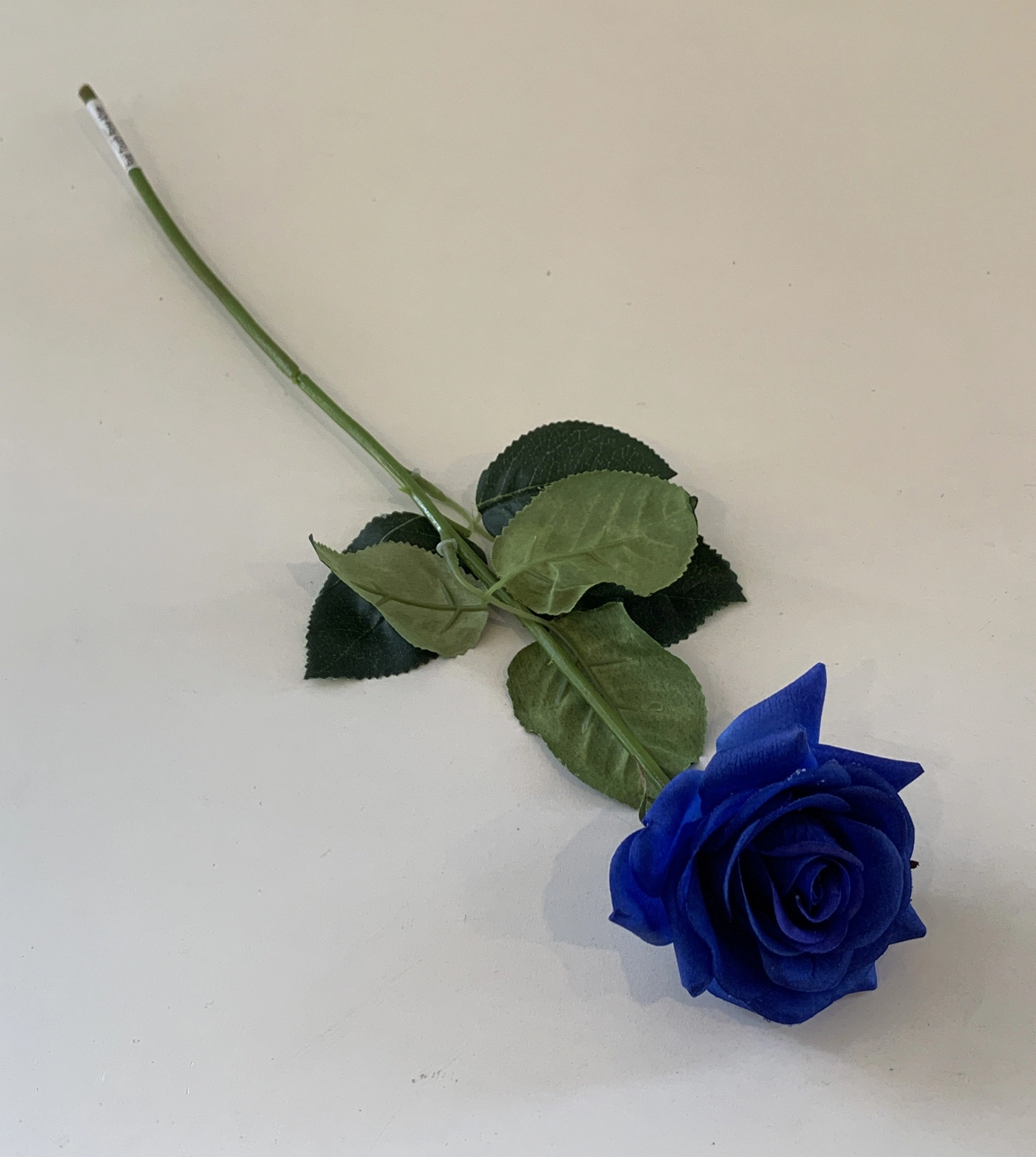 F-SP0107 Real Touch Quality Single Rose Stem 42cm Blue / White / Red