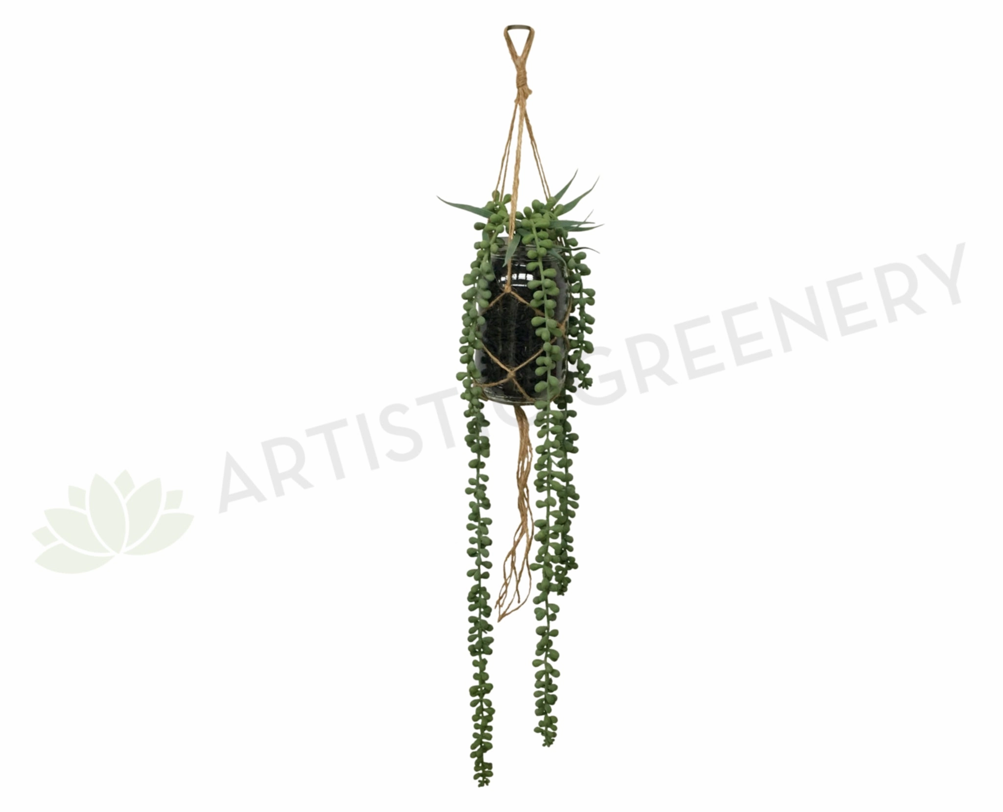 FA1062 - Macrame Hanging String of Pearls in Mason Jar (50cm Length) summer vegetable seed  