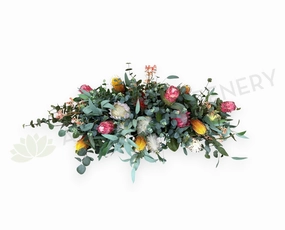 FA1121B - Australian Natives Table Arrangements - Flat Base Style outdoor greenery  