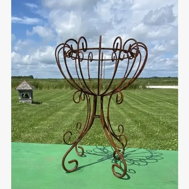 Fancy Wrought Iron Penny Plant Stand Decorative Container decorative plants  