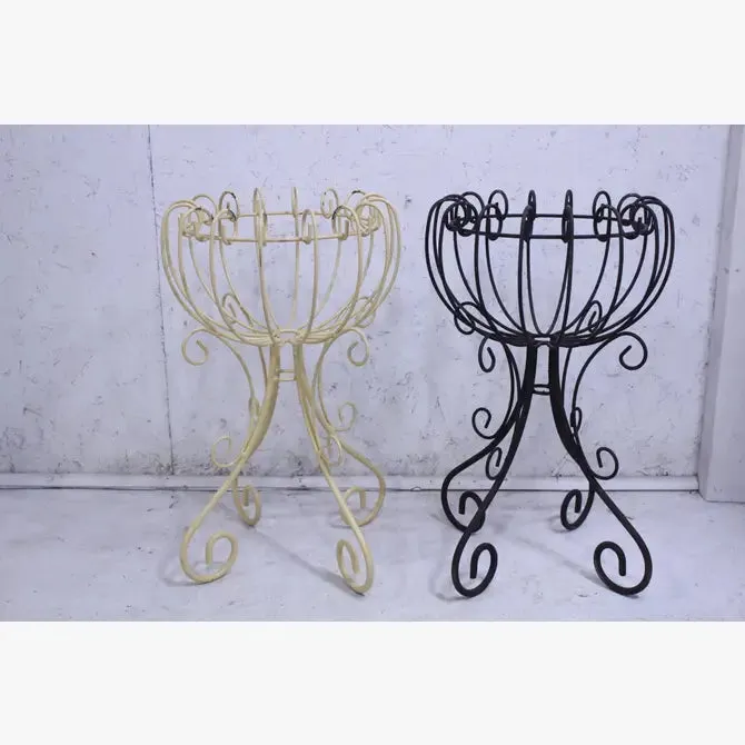 Fancy Wrought Iron Penny Plant Stand Decorative Container