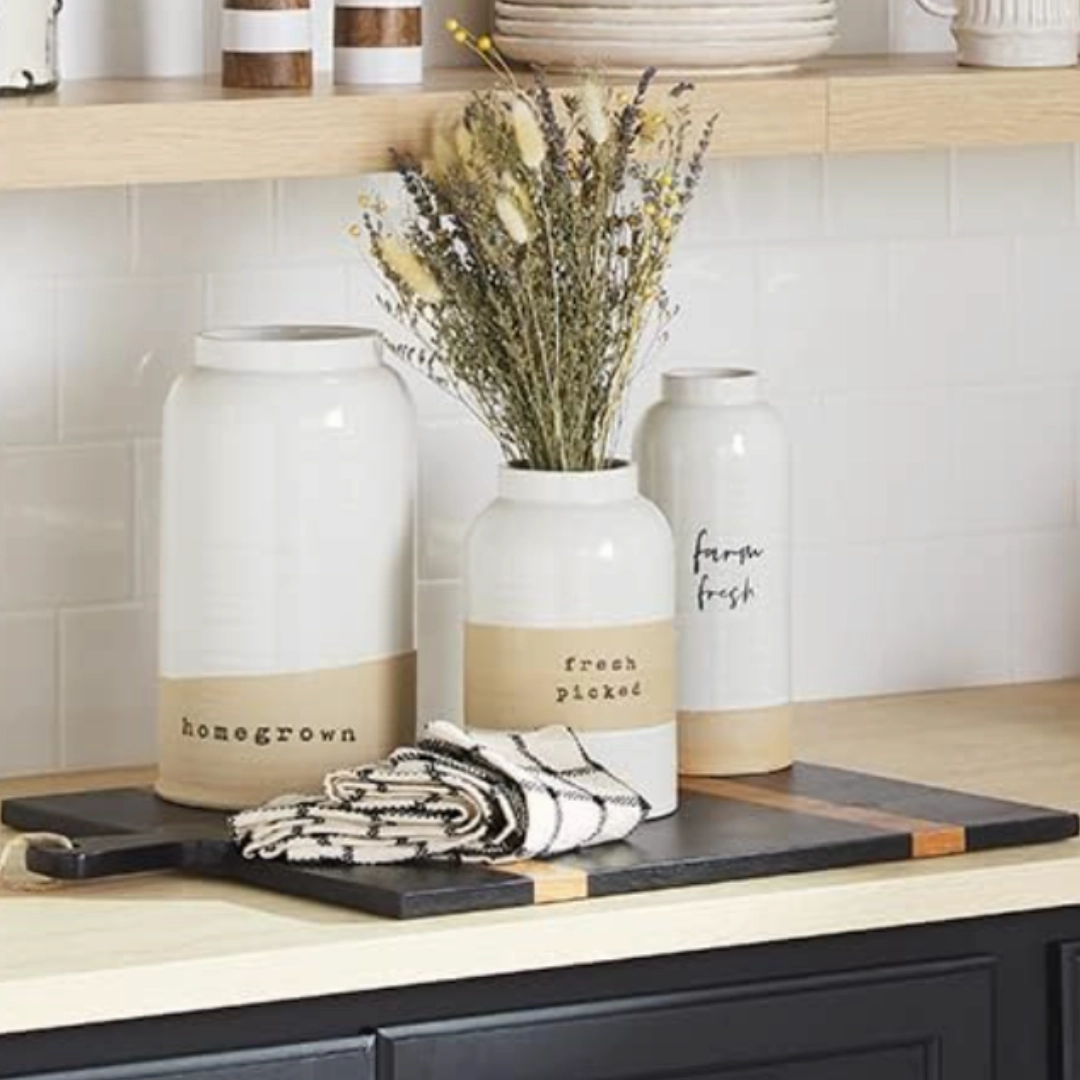 Farmhouse Style Vases outdoor greenery  