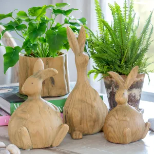 Faux Bois Bunny dried flowers  
