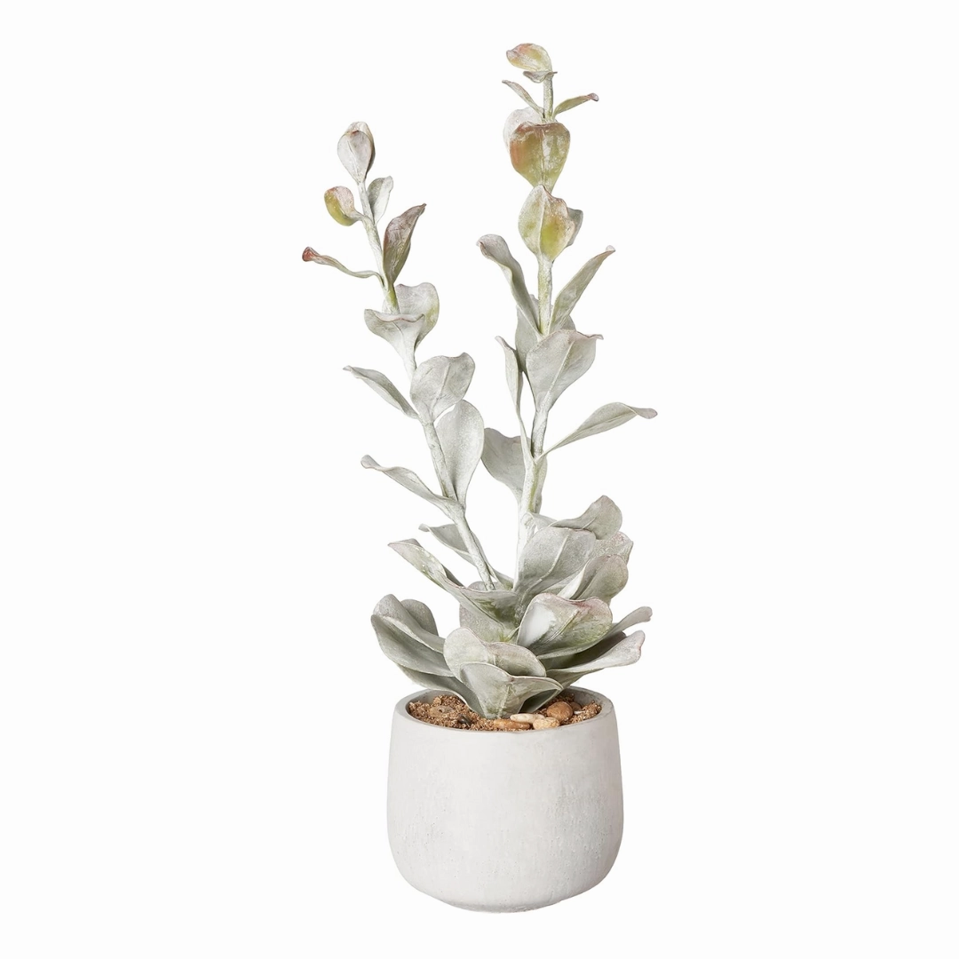 Faux Succulent In Cement Pot