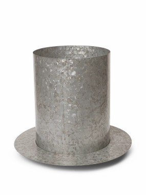 Ferm Living Auran Pot Large Galvanized dried green plant  