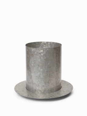Ferm Living Auran Pot Medium Galvanized dried green plant  