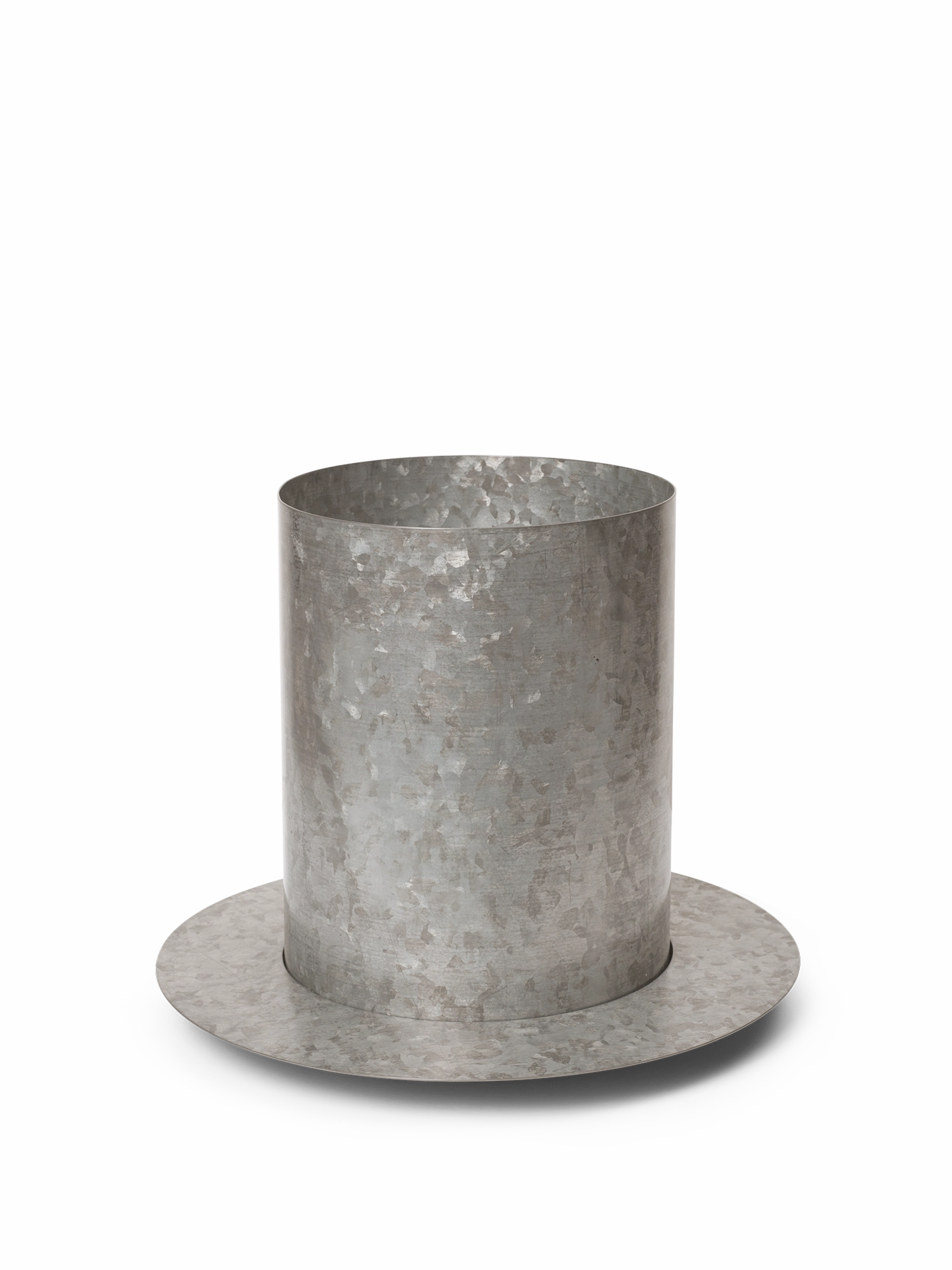Ferm Living Auran Pot Medium Galvanized dried green plant  