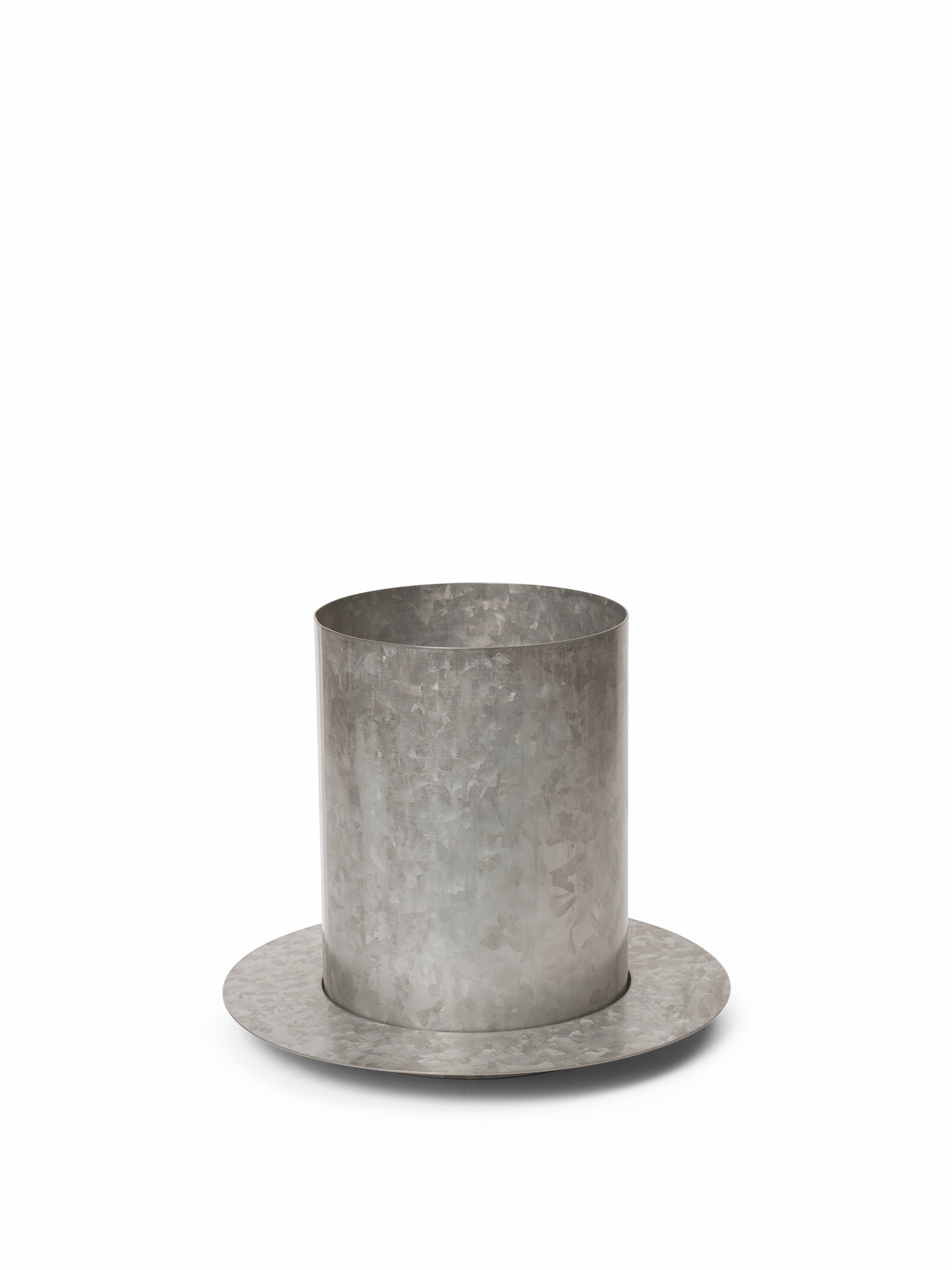 Ferm Living Auran Pot Small Galvanized dried green plant  
