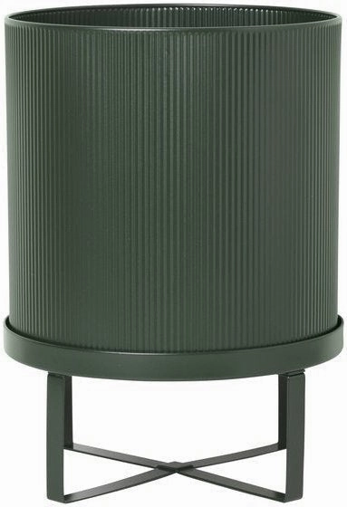 Ferm Living Building Plant Pot Dark Green, Large dried green plant  